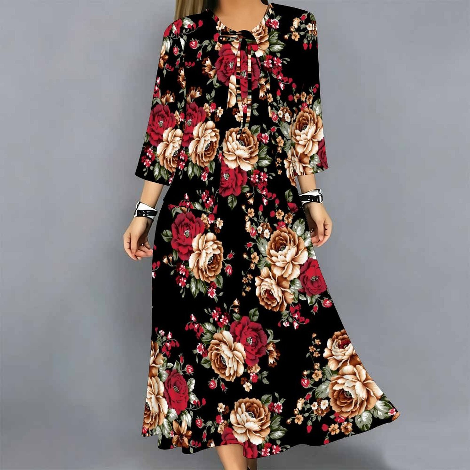 Setelan Gaun Wanita 2 Potong,  - Midi Skirt Floral ulasan dan harga