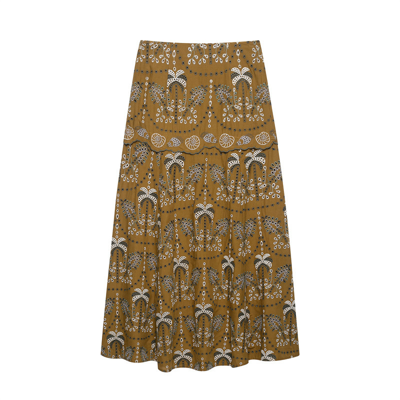 Setelan Pakaian Wanita NINE ZA - Midi Skirt Floral ulasan dan harga