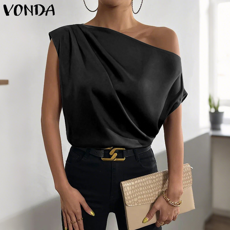 Blus Wanita VONDA Ukuran Plus  - Blouse Off Shoulder ulasan dan harga