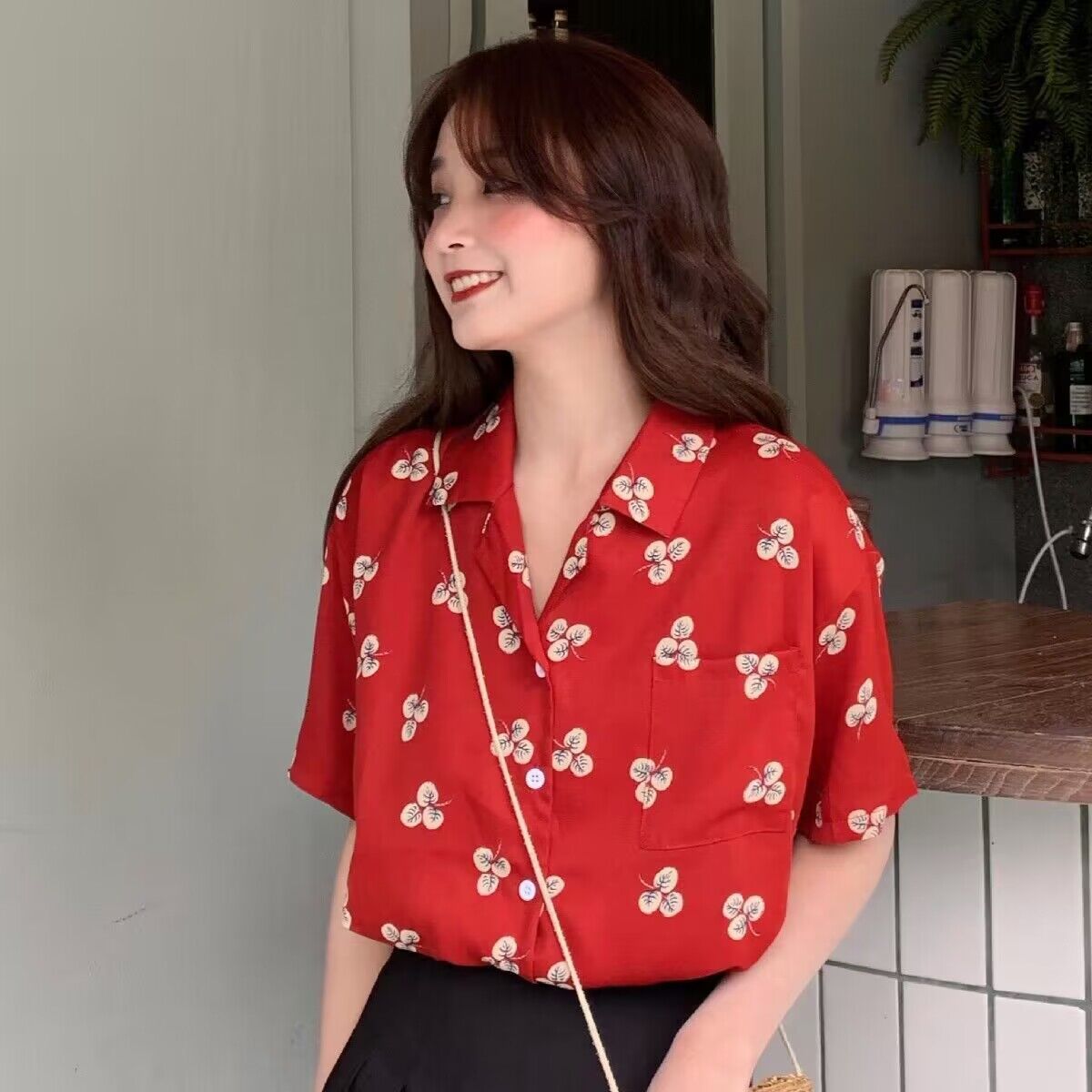 Kemeja wanita lengan pendek be - Romper Floral Print ulasan dan harga