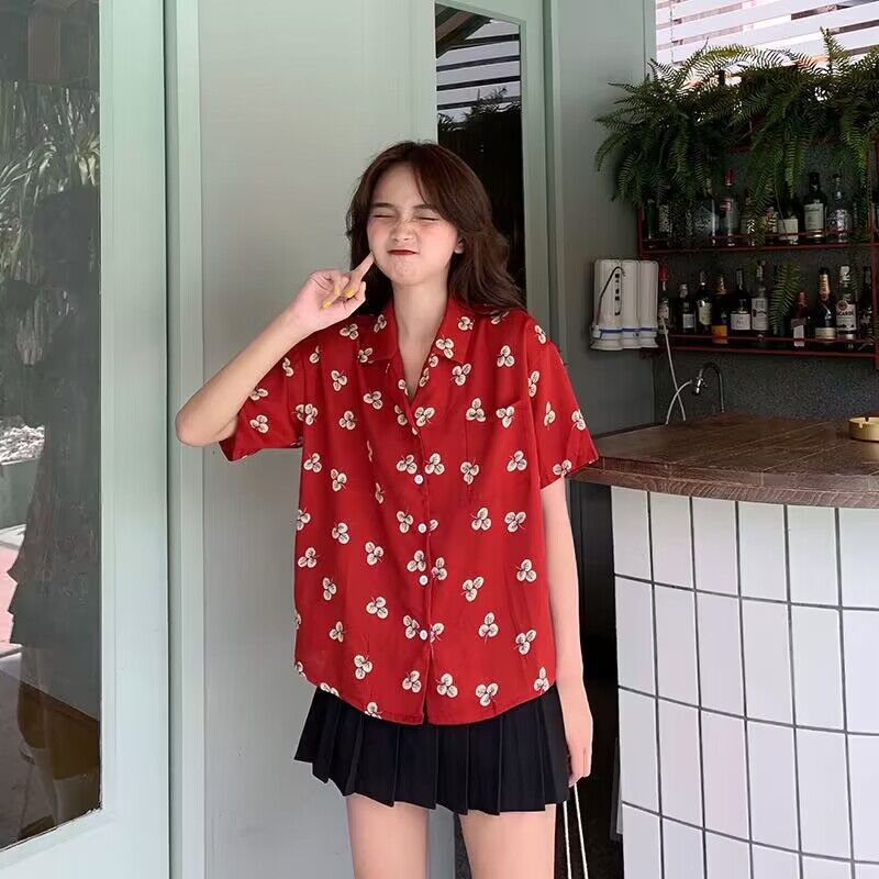 Kemeja wanita lengan pendek be - Romper Floral Print ulasan dan harga