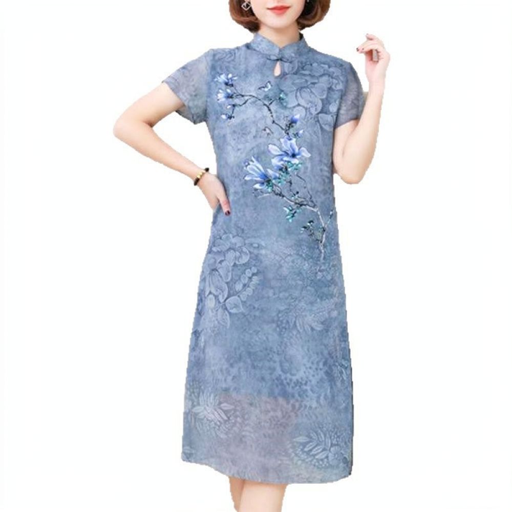Gaun Chiffon Motif Bunga untuk - Midi Skirt Floral ulasan dan harga